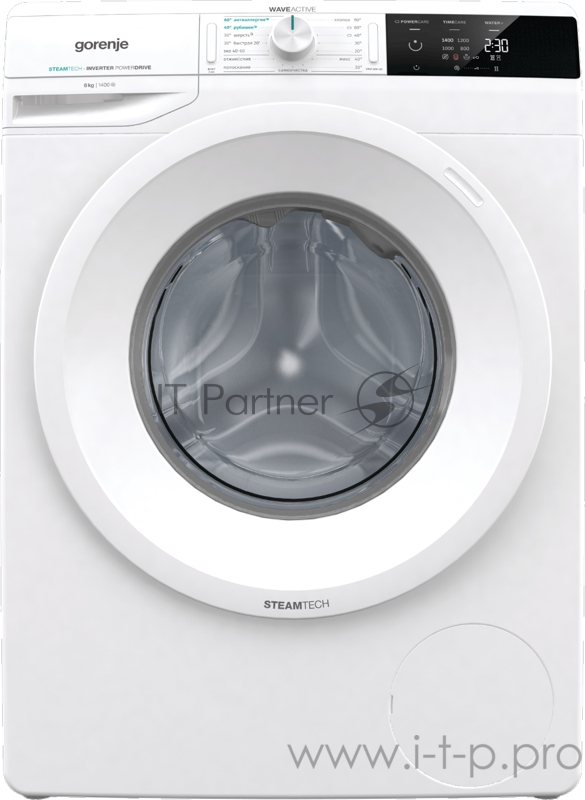 Стиральная машина GORENJE WEI843S Загрузка: 8 кг Скорость отжима: 1,400 об./мин. Класс энергопотребления: A-30% Инверторный мотор Inverter PowerDrive