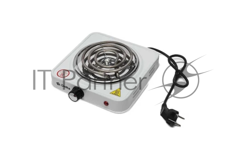 Плитка электрическая DELTA D-703 одноконфорочная спираль белая (5)