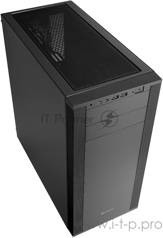 Корпус игровой Sharkoon M25-V чёрный (ATX, fan 1x120 мм + 1x120 мм, 2xUSB 3.0)