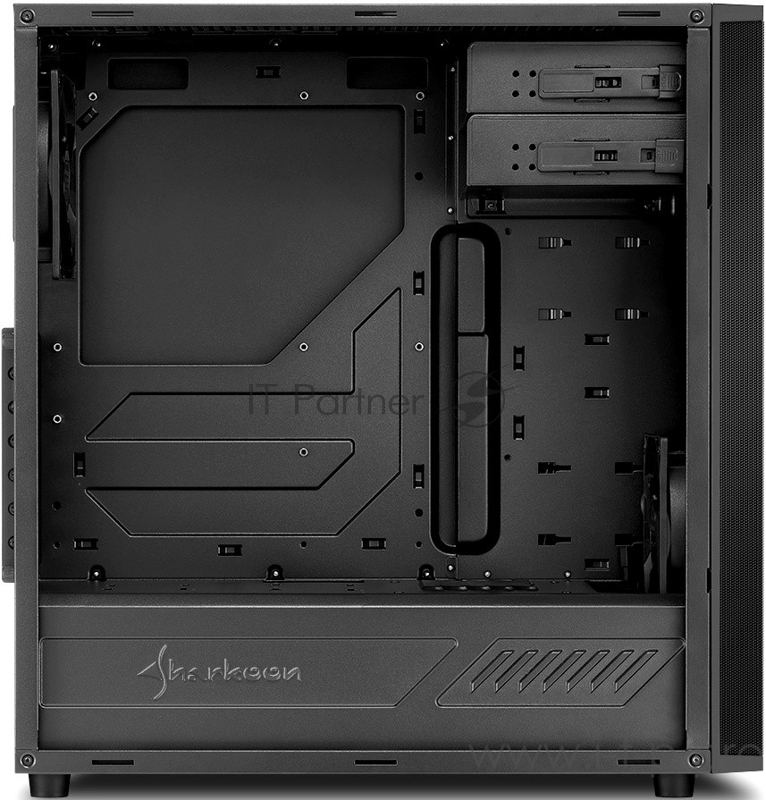 Корпус игровой Sharkoon M25-V чёрный (ATX, fan 1x120 мм + 1x120 мм, 2xUSB 3.0)