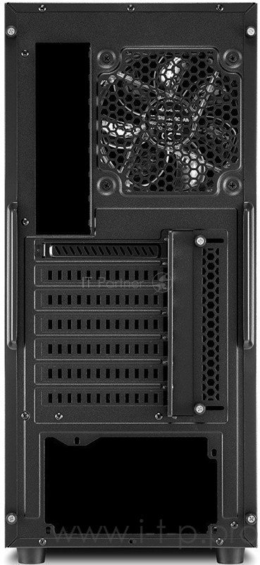Корпус игровой Sharkoon M25-V чёрный (ATX, fan 1x120 мм + 1x120 мм, 2xUSB 3.0)