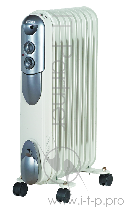 Тепловые пушки Ресанта ОМПТ- 9Н 67/3/4 Масляный радиатор { 2,0кВт, 450?140?650, 9 секций, 9,7 кг }