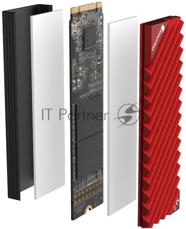 Радиатор для SSD M.2 2280 JONSBO M.2-3 Red (красный)