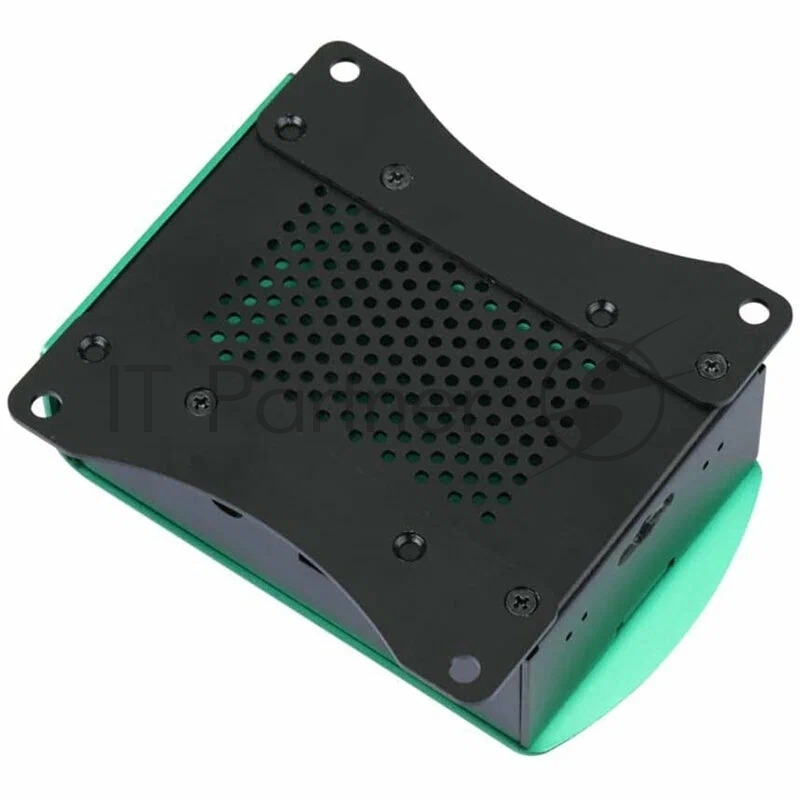 Корпус перфорированный Qumo с доп.креплением, Aluminum Case, Raspberry Pi 4B, green(RS037)