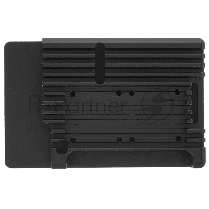 Корпус Qumo Aluminum case with double black fans, Raspberry Pi 4, black(RS010)