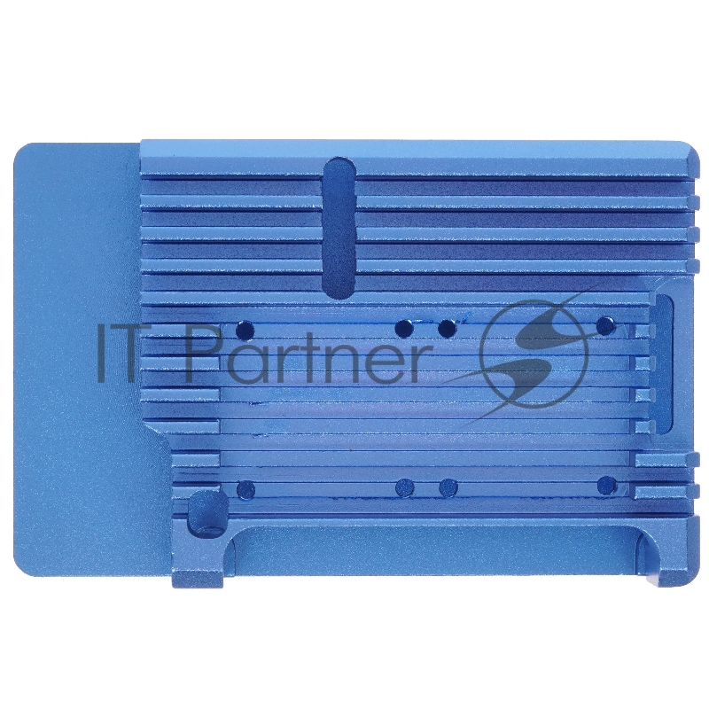 Корпус Qumo Aluminum case with double black fans, Raspberry Pi 4, blue(RS008)