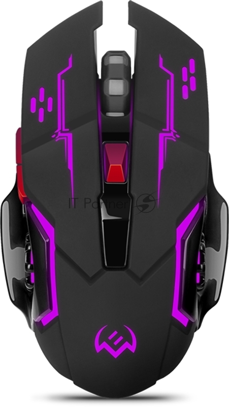 Мышь SVEN RX-G930W / USB / WIRELESS / 800-2400DPI/ подсветка/ кнопки 5+1/ встроенный аккум. / OPTICAL / BLACK