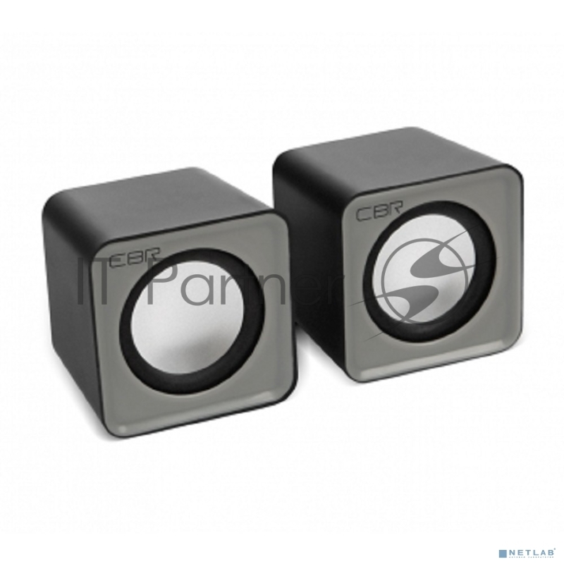 Акустическая система 2.0 CBR CMS 90 Grey, питание USB, 2х3 Вт (6 Вт RMS), материал корпуса пластик, 3.5 мм линейный стереовход, регул. громк., длина кабеля 1 м, цвет серый