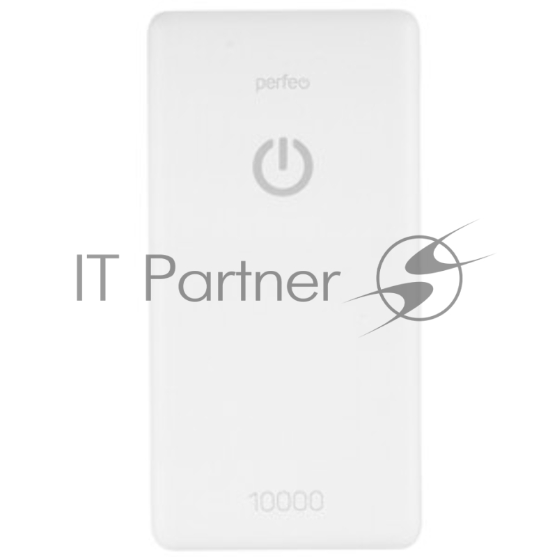 Powerbank Perfeo 10000 mah + Micro usb /In Micro usb /Out USB 1 А, 2.1A/ White (PF_B4297)