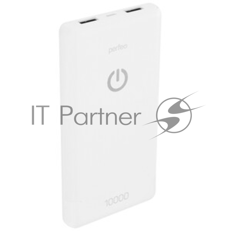Powerbank Perfeo 10000 mah + Micro usb /In Micro usb /Out USB 1 А, 2.1A/ White (PF_B4297)