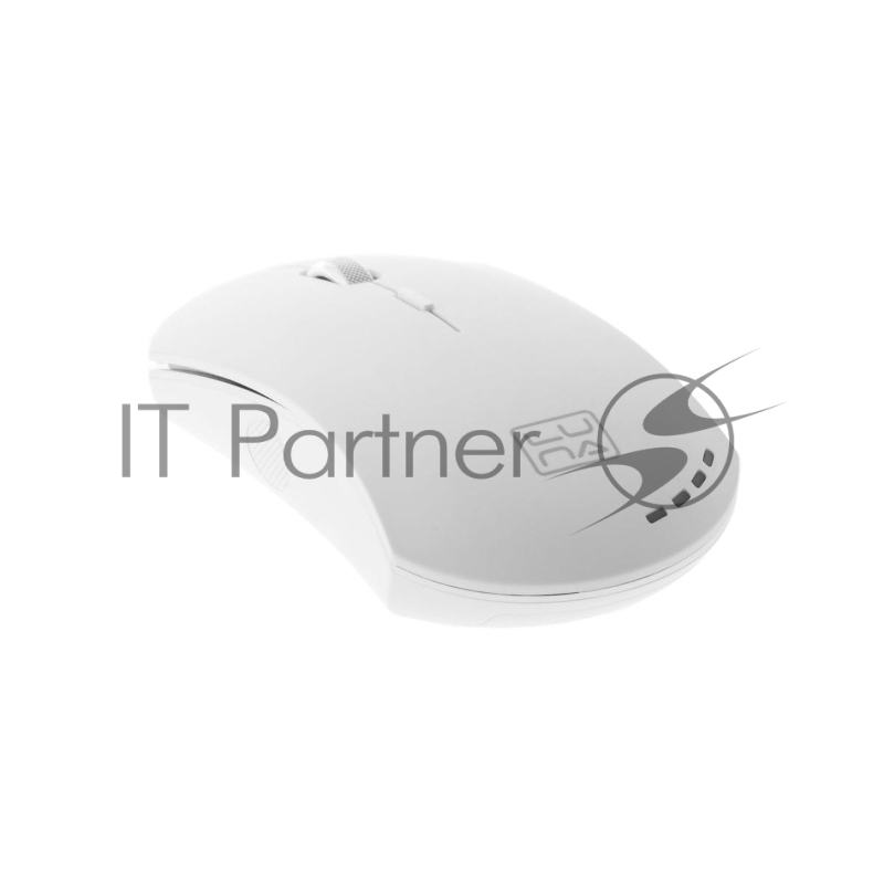 Мышь Qumo Office Luna M74 white, беспроводная, офис, аккумуляторная 600 mAh, кабель зарядки