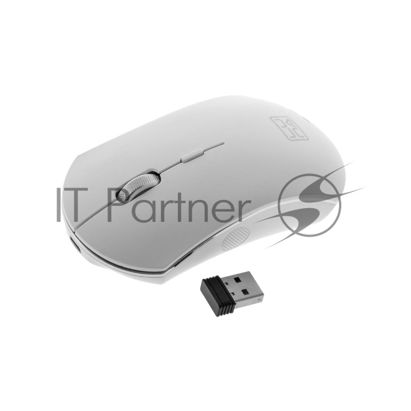 Мышь Qumo Office Luna M74 white, беспроводная, офис, аккумуляторная 600 mAh, кабель зарядки