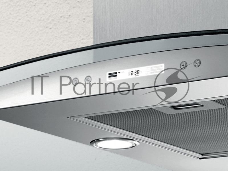 Вытяжка ELICA, Декоративный дизайн, островная, 90х60 см, 1200 куб.м., электронное управление, дисплей, нержавеющая сталь+стекло