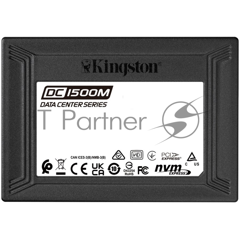 Твердотельный накопитель Kingston DC1500M, 1920GB, SSD, U.2, NVMe, PCIe 3.0 x4, 3D TLC, R/W 3300/2700MB/s, IOPs 510 000/220 000, 3500TBW, DWPD 1 (5 лет)