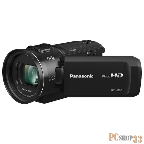 Цифровая видеокамера Видеокамера Panasonic HC-V800EE-K, Wi-Fi, FULL HD, SD видеокамера, чёрный