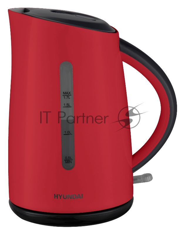 Чайник электрический Hyundai HYK-P3024 1.7л. 2200Вт красный/черный (корпус: пластик)