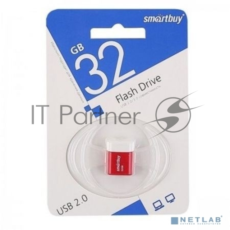 Флеш карта Smartbuy USB Drive 32GB LARA Red SB32GBLARA-R