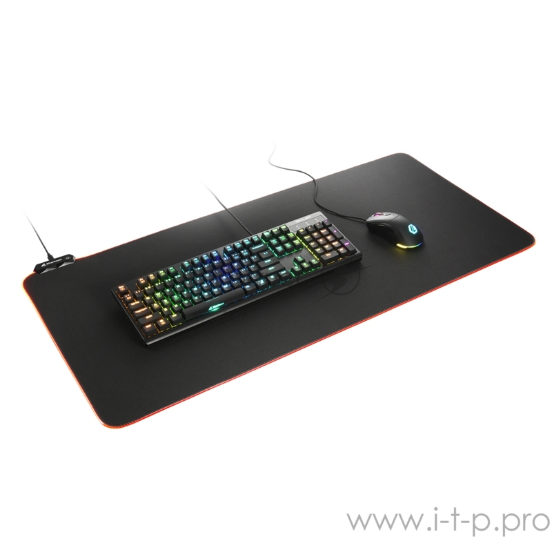 Игровой коврик для мыши Sharkoon 1337 RGB V2 900 (900 x 425 x 3 мм, RGB подсветка, текстиль, резина)