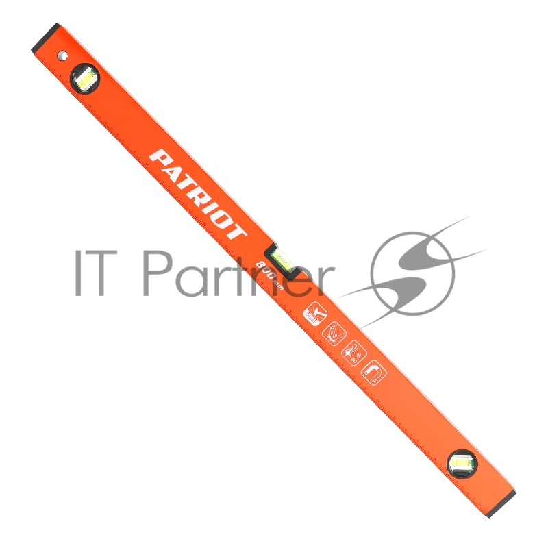 Уровень PATRIOT LRP-800, магнитный, алюминиевый фрезерованный, усиленный, 800мм