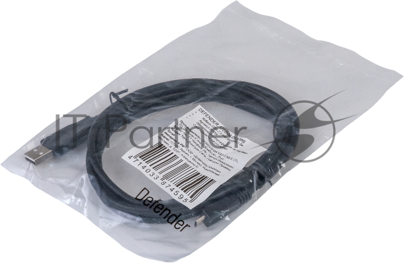 Кабель Defender USB08-06 USB 2.0 кабель для соед. USB 2.0 AM-MicroBM,1.8м, PolyBag (87459)