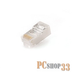 Коннектор Gembird Вилка RJ-45 LC-8P8C-001 (3-fork) кат.5e, для одножильного кабеля (100 шт.)