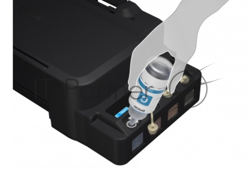 Принтер Epson L120, 4-цветный струйный СНПЧ A4, 8.5 (4.5 цв) стр/мин, 720x720 dpi, подача: 50 лист., USB (старт.чернила - около 2000 ч/б стр, 3500 цв. стр., без учета первой прокачки)