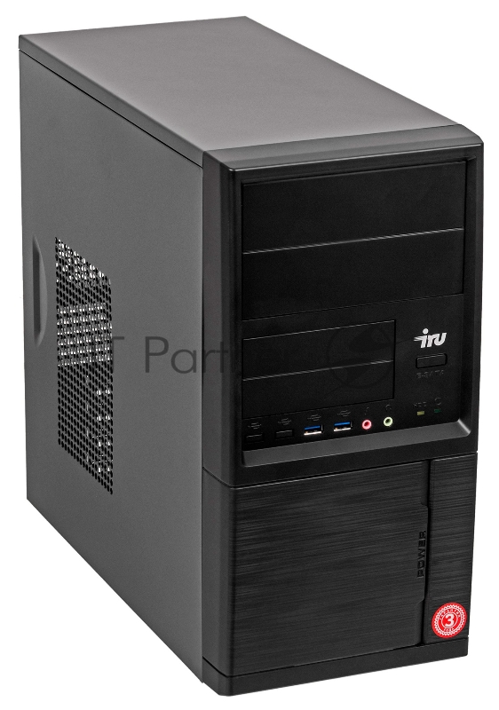 Компьютер IRU Office 615 MT i5 10400 (2.9)/16Gb/1Tb 7.2k/SSD240Gb/UHDG 630/Windows 10 Professional 64/GbitEth/400W/черный