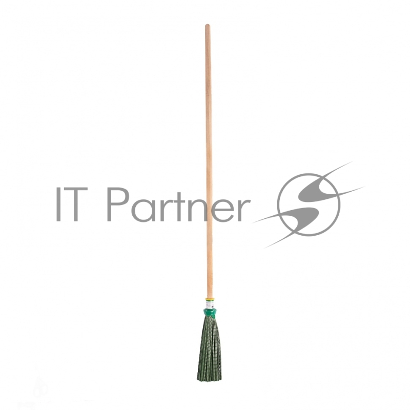 Метла СИБРТЕХ полипропиленовая 215 х 280 мм круглая, с черенком, 63226