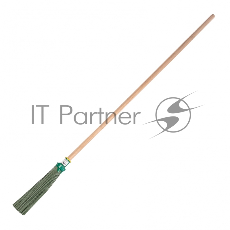Метла СИБРТЕХ полипропиленовая 215 х 280 мм круглая, с черенком, 63226