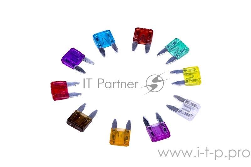 Набор автомобильных предохранителей мини в пластиковой коробке 100шт. REXANT