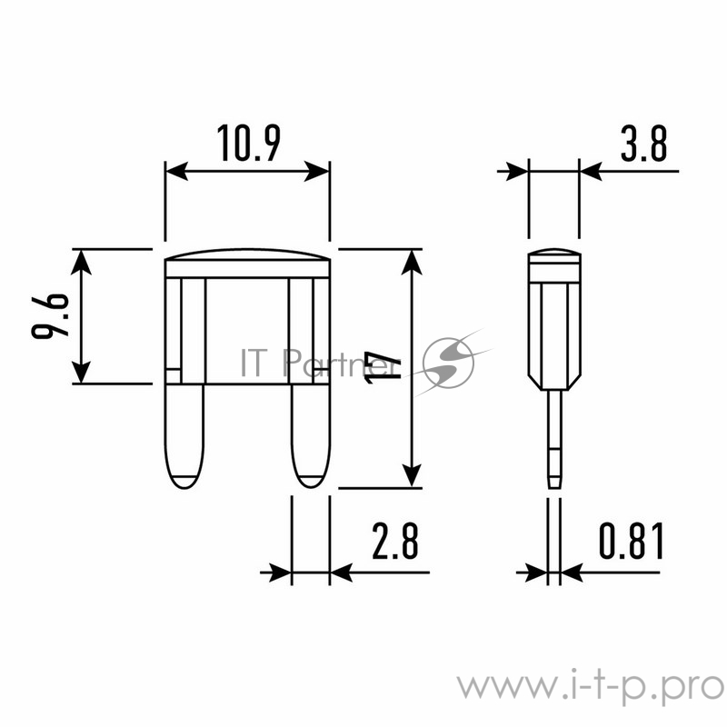 Набор автомобильных предохранителей мини в пластиковой коробке 100шт. REXANT