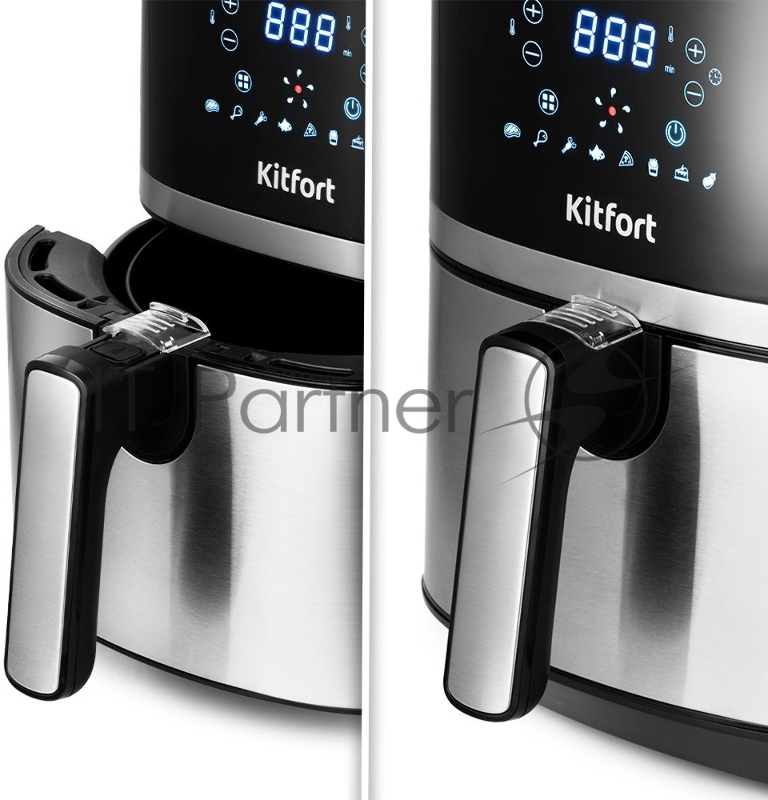 Аэрогриль Kitfort КТ-2221 черный/серебристый