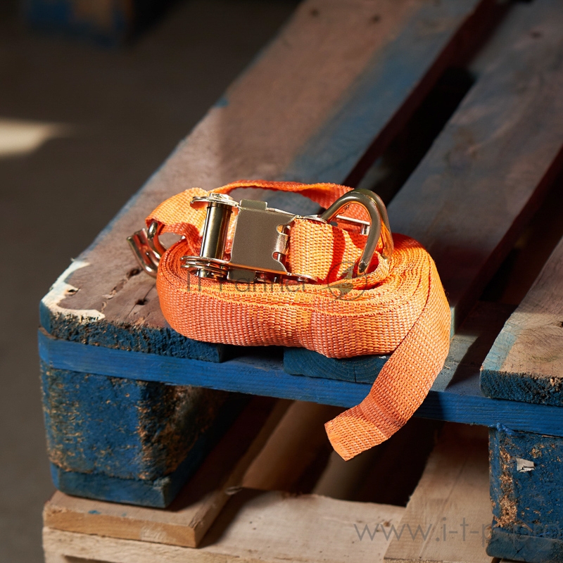 Стяжка для груза REXANT багажная с крюками, с храповым механизмом, 8х0.038 м