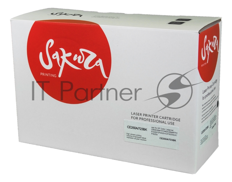 Картридж SAKURA CE250Aдля HPColor LaserJet CM3530MFP/CM3530fsMFP/CP3525/C черный,5000 к.