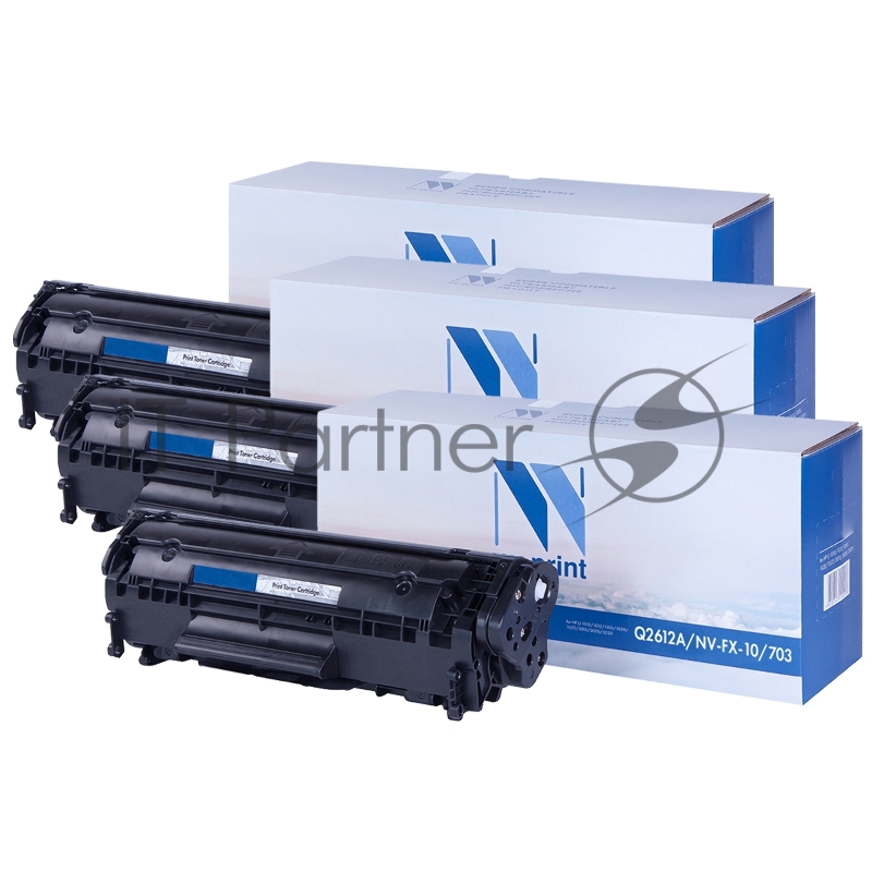 Картридж NVP совместимый NV-Q2612A/NV-FX-10/703-SET3 универсальные для HP/Canon LaserJet 3015/ 3030/ 1012/ 1010/ 1015/ 3020/ 1020/ 1022/ 1022N/ 1022NW/ 1018/ 3050/ 3052/ 3055/ 1018/ 3050Z/ Fax L95/ i-Sensys L100/ L120/ L140/ L160/ MF4150/ 4690/ MF 40