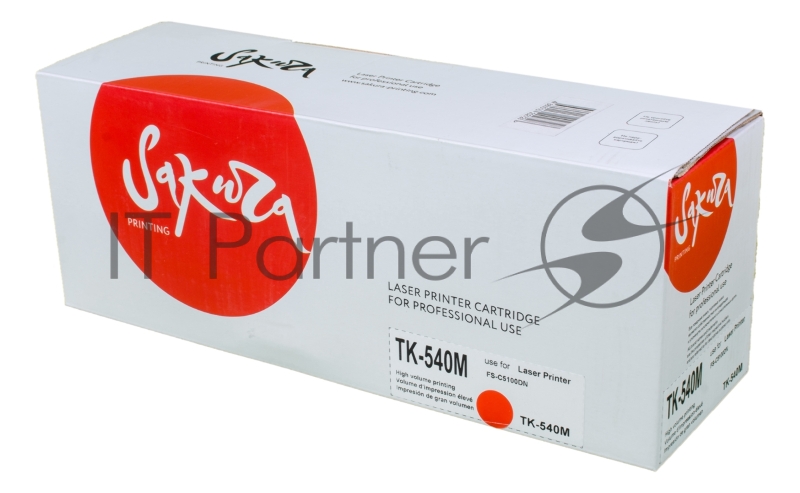 Картридж SAKURA TK540M для Kyocera Mita FS-C5100DN, пурпурный, 4000 к.