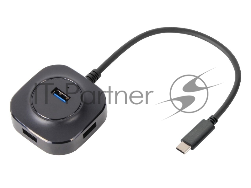Кабель-концентратор TypeC USB3.0----4 USB3.0 +microUSB 0.3m VCOM (DH307C)