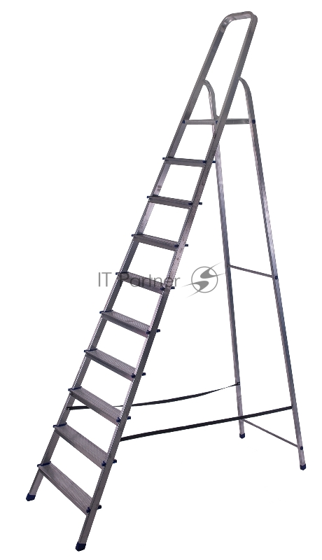 Стремянка алюминий 10ступ. H4.17м макс.нагр.:150кг (AS 10)