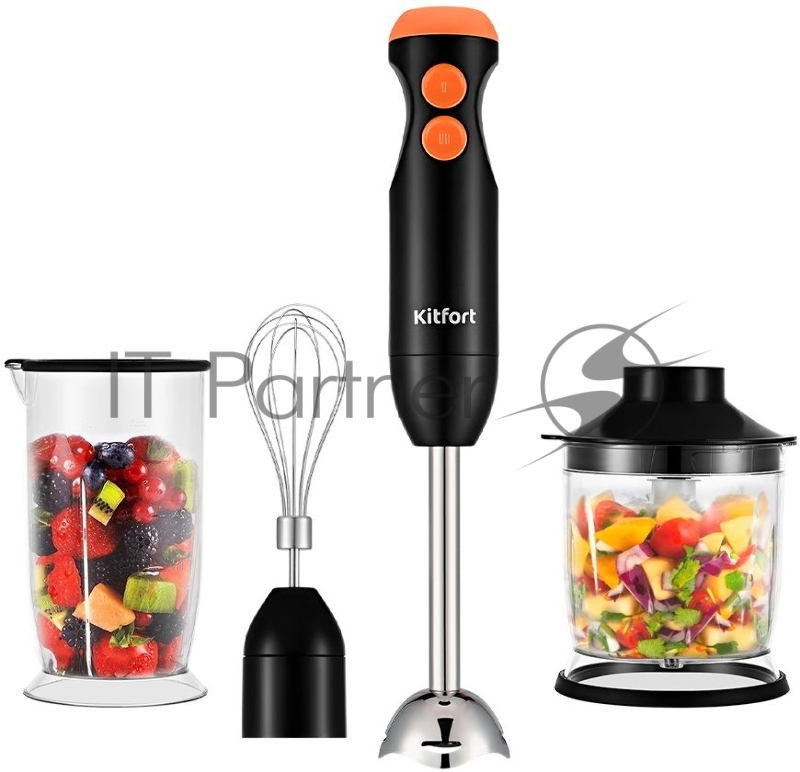 Блендер погружной Kitfort КТ-3041-4 черный/оранжевый