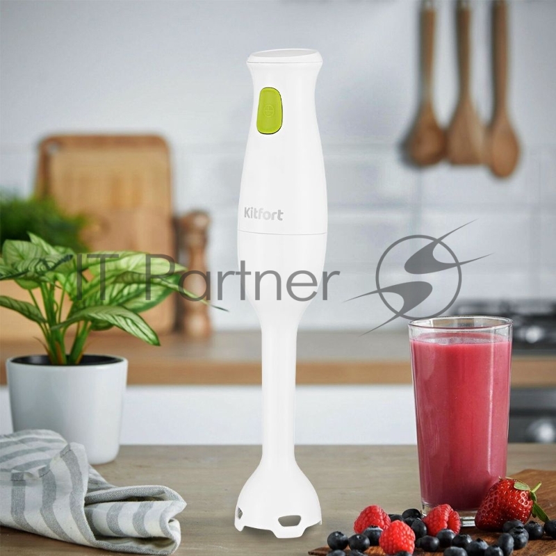 Блендер погружной Kitfort КТ-3039-2 белый/салатовый