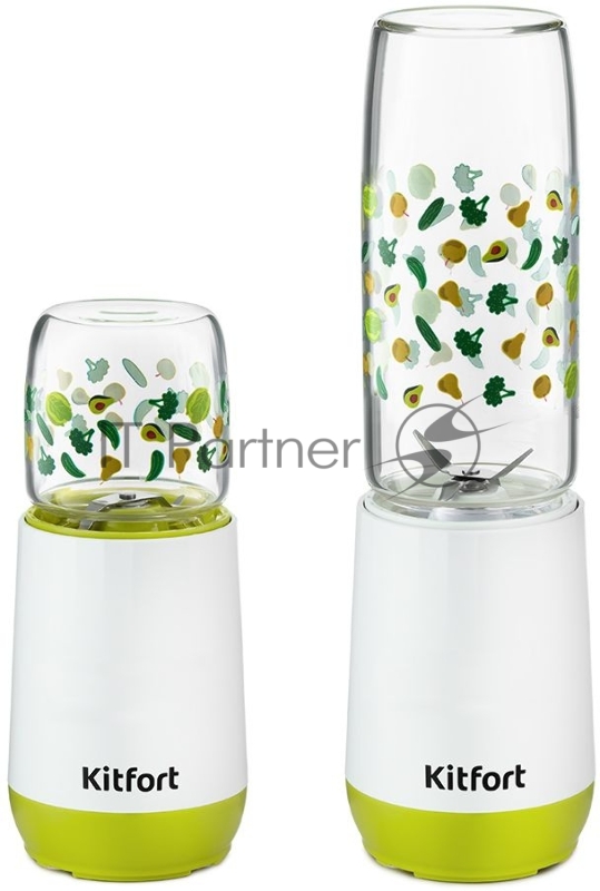 Блендер стационарный Kitfort КТ-3043-2 белый/салатовый