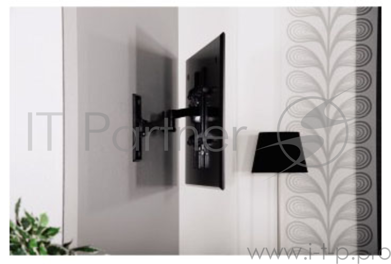 Кронштейн для телевизора Hama H-108730 черный 23-50 макс.45кг настенный поворотно-выдвижной и накл