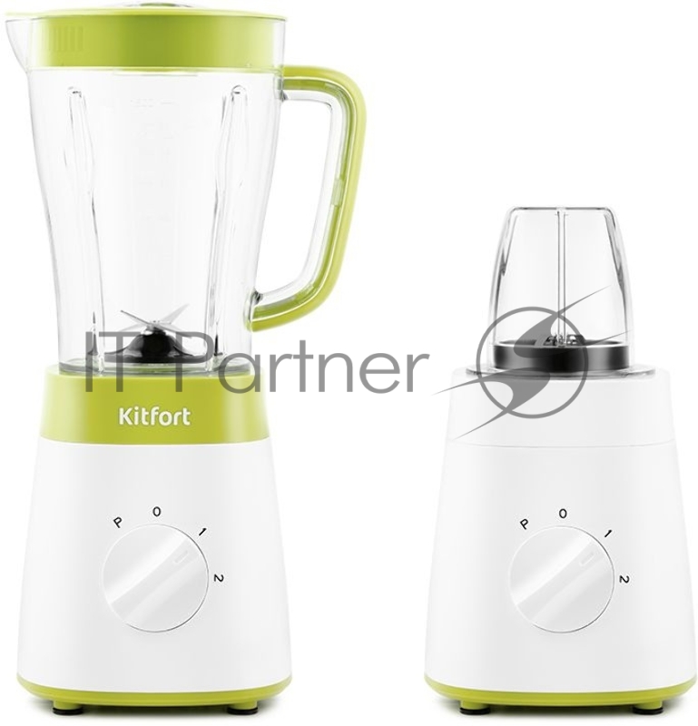 Блендер стационарный Kitfort КТ-3031-2 500Вт белый/салатовый