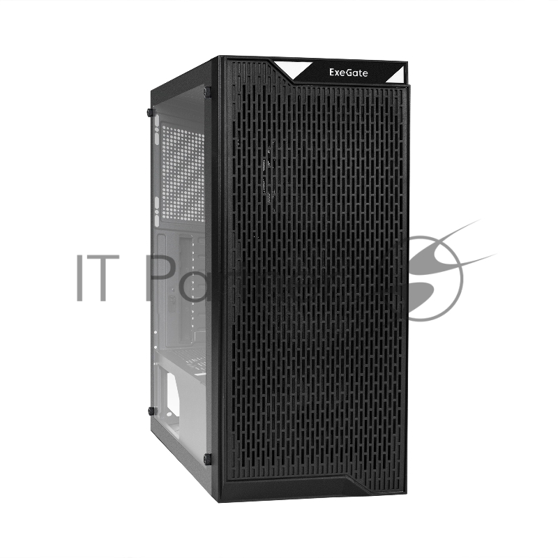 Корпус Miditower ExeGate EX290155RUS EVO-5001-NPX700 (ATX, 700NPX 12см, 2*USB+1*USB3.0, HD аудио, черный, 3 вент.12см с RGB подсветкой, пылевые фильтры, боковая панель - закаленное стекло)