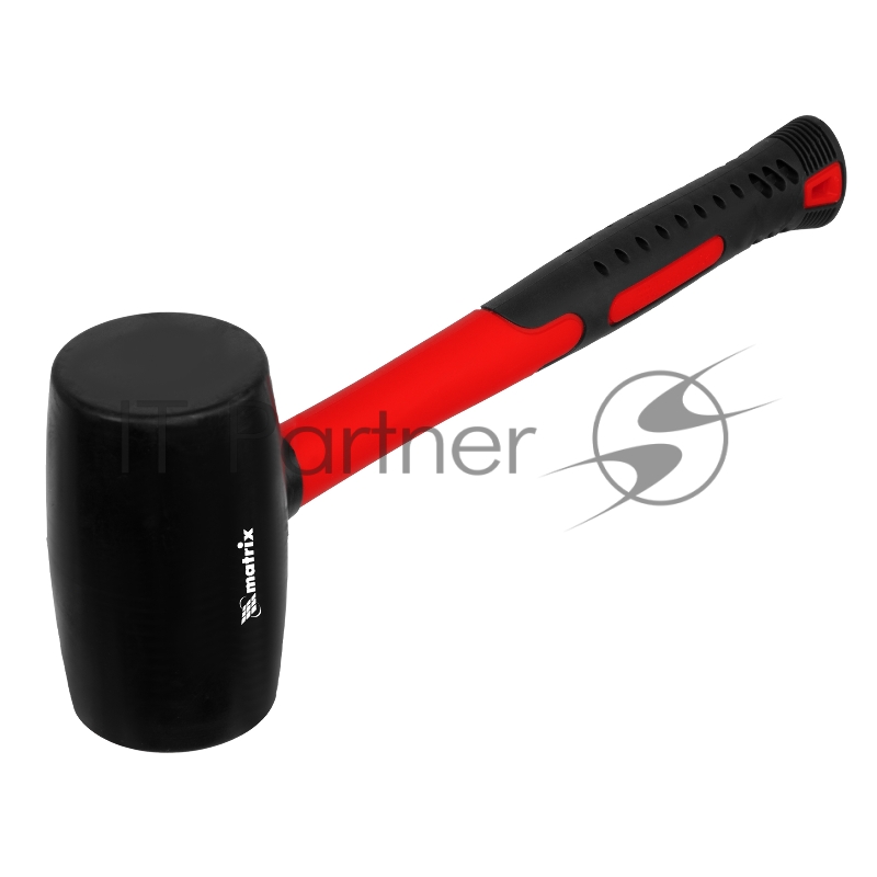 Киянка резиновая MATRIX , 680 г, черная резина, фибергласовая рукоятка// 11193
