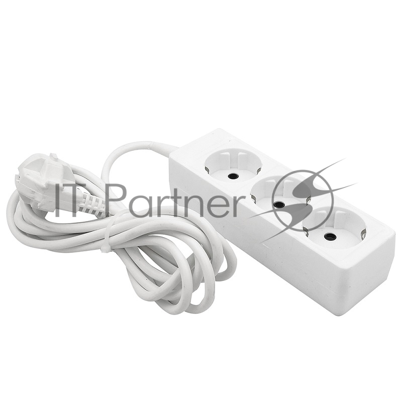 Удлинитель GELBERK GLK-3g/5m, 10А 3 гн ПВС (5,0м) с заземл 2200 Вт