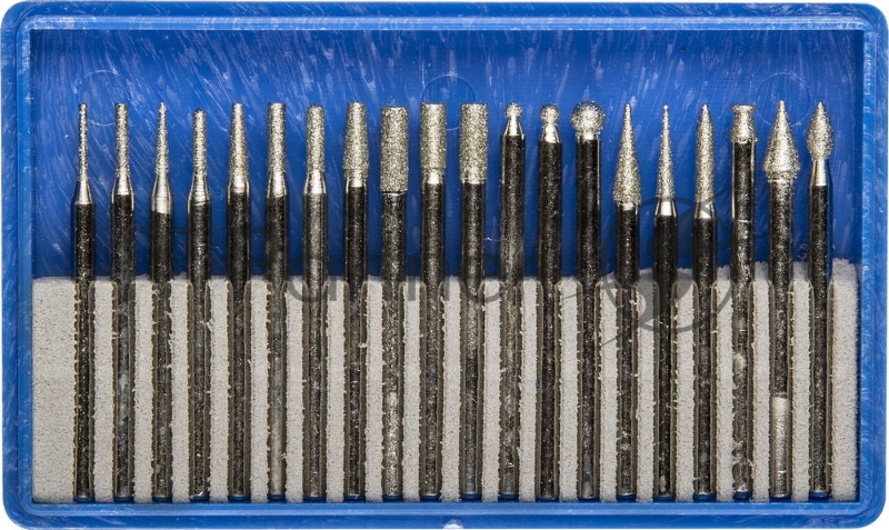 Набор шарошек ЗУБР 33383-H20 P180 хвостовик d3мм 20пр.