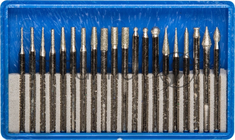 Набор шарошек ЗУБР 33383-H20 P180 хвостовик d3мм 20пр.