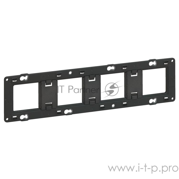 Электроустановочные изделия Legrand Legrand 080254 Суппорт, монтаж на винтах - Программа Batibox - вертикальный/горизонтальный монтаж - 4 -местный -10 модулей