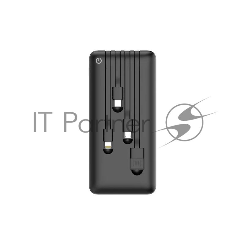 Powerbank Perfeo ABSOLUTE 10000mah In Micro usb,USB /Out USB,Micro usb,Type-C,Lightning, 2.1А/ Black (PF_B4878)